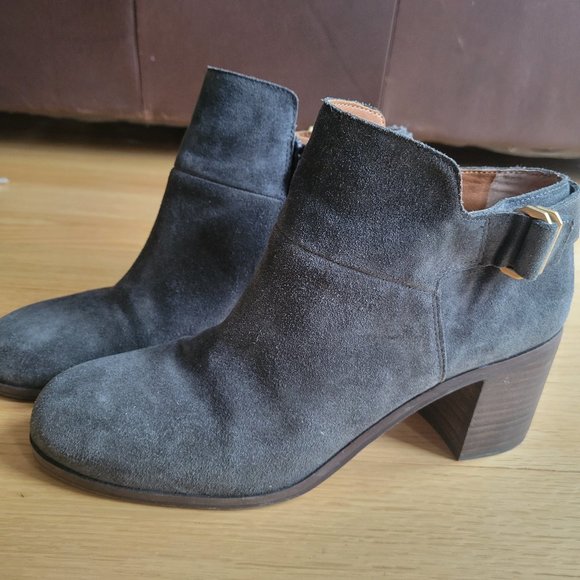 Franco Sarto Blue Suede Boots - Picture 1 of 7